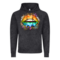 Vintage Black rainbow lips Vintage Hoodie - Zillion Design Studio