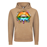 Vintage Coffee rainbow lips Vintage Hoodie - Zillion Design Studio