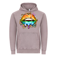 Vintage Zinc rainbow lips Vintage Hoodie - Zillion Design Studio