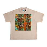 French Oak western boots and sunflowers seamless pattern Urban Heavy Tee - HRA Design Shop