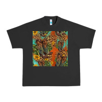 Pigment Black western boots and sunflowers seamless pattern Urban Heavy Tee - HRA Design Shop