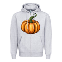 Heather Grey pumpkin Zipper Hoodie - BarkalooDesign