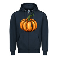 Navy pumpkin Zipper Hoodie - BarkalooDesign