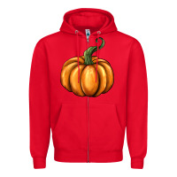 Red pumpkin Zipper Hoodie - BarkalooDesign