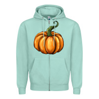 Seafoam pumpkin Zipper Hoodie - BarkalooDesign