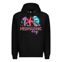 Black 100 mermazing days Premium Hoodie - Artiststas