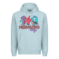 Blue Mist 100 mermazing days Premium Hoodie - Artiststas