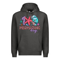 Charcoal Heather 100 mermazing days Premium Hoodie - Artiststas