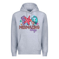 Heather Grey 100 mermazing days Premium Hoodie - Artiststas