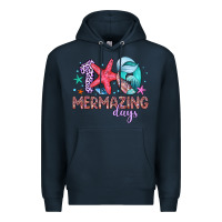 Navy 100 mermazing days Premium Hoodie - Artiststas