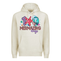 Oatmeal Heather 100 mermazing days Premium Hoodie - Artiststas