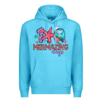 Ocean Blue 100 mermazing days Premium Hoodie - Artiststas