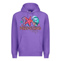 Purple 100 mermazing days Premium Hoodie - Artiststas