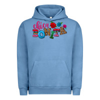 Pigment Pebble Blue Chica bonita Urban Hoodie - NancyCooperArtShop