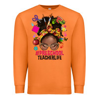 Carrot preschool teacher life afro messy bun Premium Sweatshirt - NancyCooperArtShop