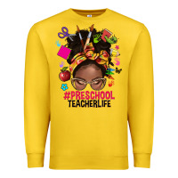 Lemon preschool teacher life afro messy bun Premium Sweatshirt - NancyCooperArtShop