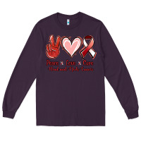 Plum peace love cure head and neck cancer Long Sleeve Tee - Jasminsmagicworld