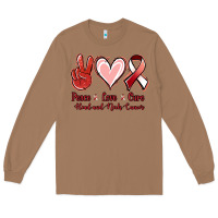 Toasted Coconut peace love cure head and neck cancer Long Sleeve Tee - Jasminsmagicworld