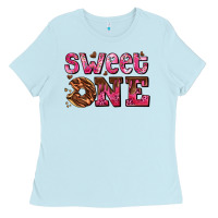 Baby Blue sweet one donut Ladies Tee - AdoDesignShop
