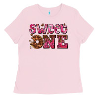 Bubblegum Pink sweet one donut Ladies Tee - AdoDesignShop