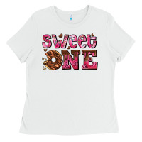 White sweet one donut Ladies Tee - AdoDesignShop
