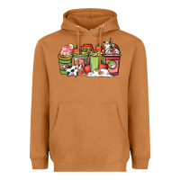 Meerkat cow and strawberry coffee cups Heavyweight Hoodie - NancyCooperArtShop
