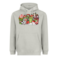 Moon Dust cow and strawberry coffee cups Heavyweight Hoodie - NancyCooperArtShop