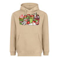 Mushroom cow and strawberry coffee cups Heavyweight Hoodie - NancyCooperArtShop