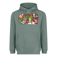 Sage cow and strawberry coffee cups Heavyweight Hoodie - NancyCooperArtShop