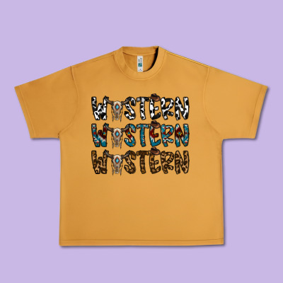 Western Western Western Urban Heavy Tee Designed By Cowhidedigitalart