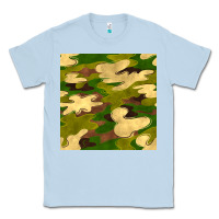 Dusty Blue camouflage seamless pattern Classic Tee - BundleAndBundleShop