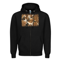 Black distressed leopard cowhide background Zipper Hoodie - Jasminsmagicworld