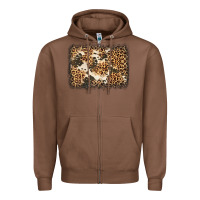 Chestnut distressed leopard cowhide background Zipper Hoodie - Jasminsmagicworld