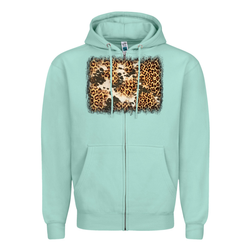 Distressed Leopard Cowhide Background Zipper Hoodie by Jasminsmagicworld | Teevron