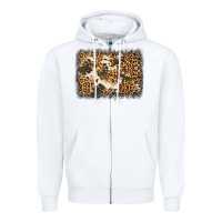 White distressed leopard cowhide background Zipper Hoodie - Jasminsmagicworld