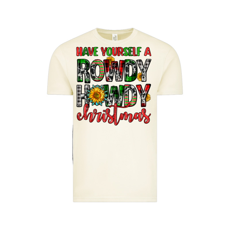 Have Yourself A Rowdy Howdy Christmas Vintage Tee by FaDigitalArtStudio | Teevron