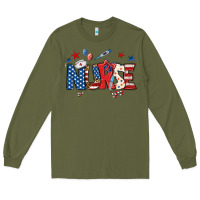 Army Green american nurse Long Sleeve Tee - BundleAndBundleShop