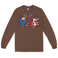 Chestnut american nurse Long Sleeve Tee - BundleAndBundleShop