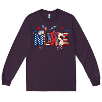 Plum american nurse Long Sleeve Tee - BundleAndBundleShop