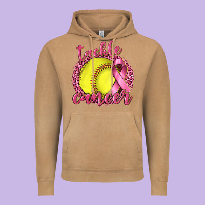 Tackle Cancer Softball Vintage Hoodie Designed By Texasbilliewilder