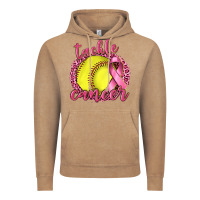 Vintage Coffee Tackle Cancer Softball Vintage Hoodie - texasbilliewilder