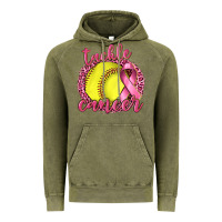 Vintage Olive Tackle Cancer Softball Vintage Hoodie - texasbilliewilder