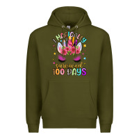 Army Green i magically survived 100 days Premium Hoodie - Artiststas