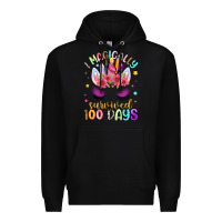 Black i magically survived 100 days Premium Hoodie - Artiststas