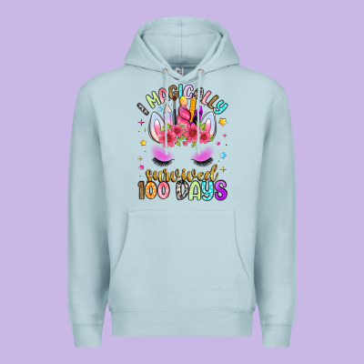 I Magically Survived 100 Days Premium Hoodie Designed By Artiststas