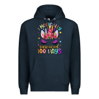 Navy i magically survived 100 days Premium Hoodie - Artiststas