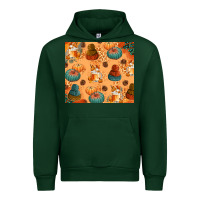 Forest Green Fall Pumpkins Autumn Coffee Urban Hoodie - texasbilliewilder