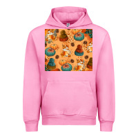 Fuchsia Pink Fall Pumpkins Autumn Coffee Urban Hoodie - texasbilliewilder