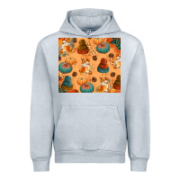Heather Grey Fall Pumpkins Autumn Coffee Urban Hoodie - texasbilliewilder