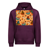 Mauve Wine Fall Pumpkins Autumn Coffee Urban Hoodie - texasbilliewilder